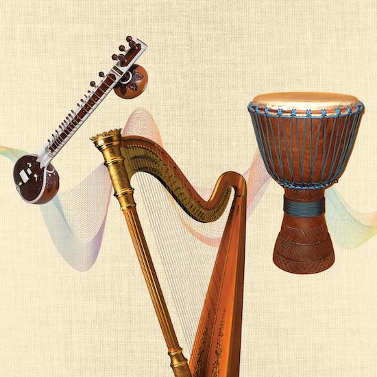 Illustration of musical instruments