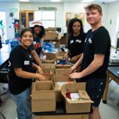 Students volunteers at Step Forward Day 2023