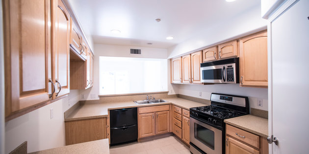 New kitchen cabinets inside a house - Pepperdine University