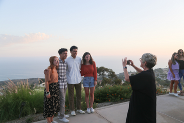 Students gathered for a photo