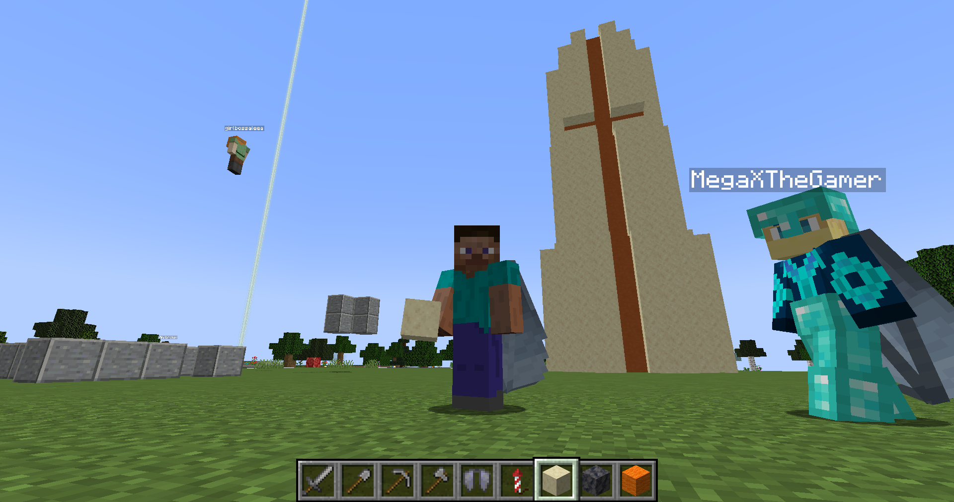 Minecraft design of Pepperdine' front view